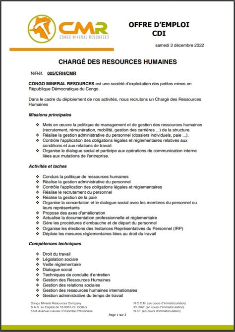 offre d'emploi ressource humaine bienne